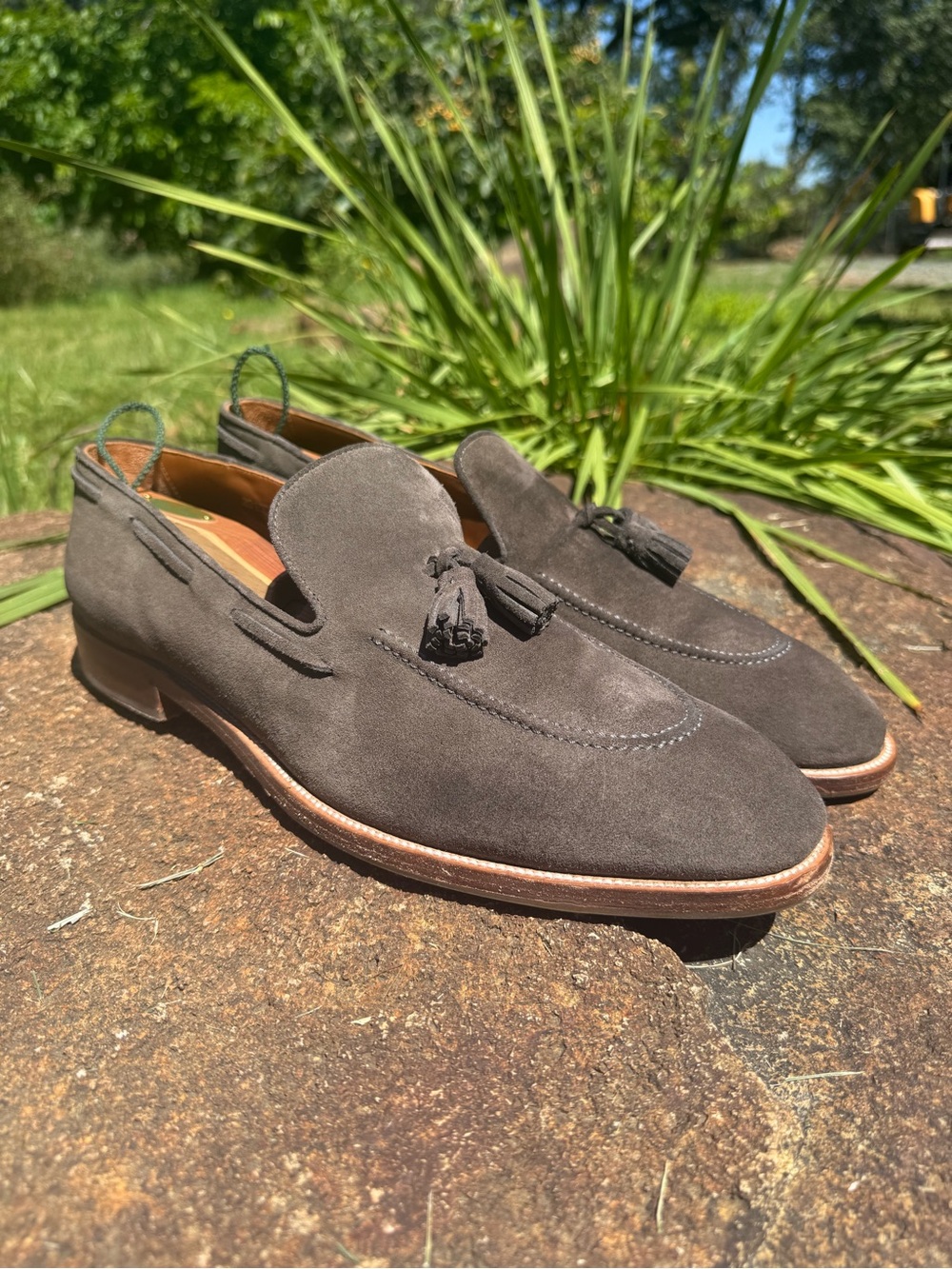 Allen Edmonds Lucca Suede Tassel Loafers